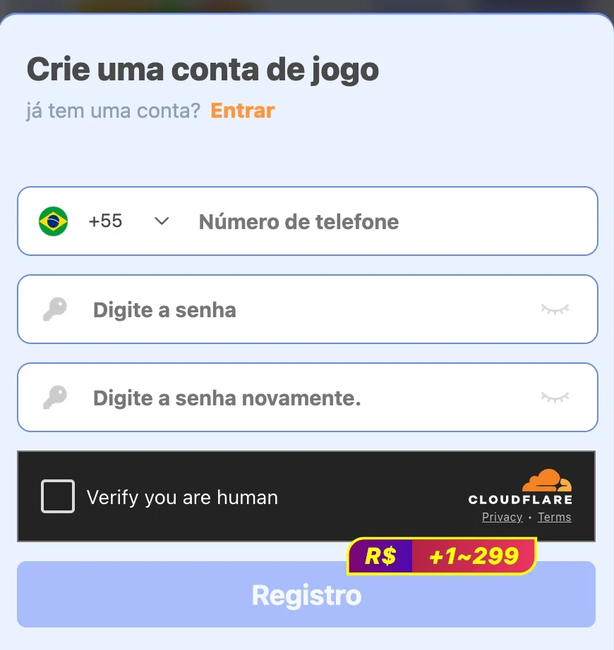 registro e login